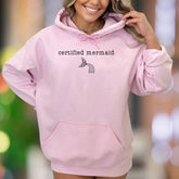 "Certified Mermaid" | Minimal Typography Unisex Adult Hoodie | Creative Fun