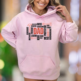 "DAD" Word Cloud Graphic Unisex Adult Hoodie | Motivational Identity