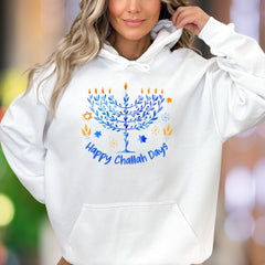 "Happy Challah Days" | Watercolor Graphic Unisex Adult Hoodie | Festive Celebration