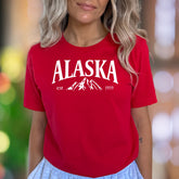 "ALASKA est 1959" | Retro Mountain Graphic Unisex Adult T-Shirt | Nature Explorer Lifestyle