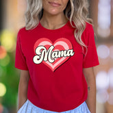 "Mama" | Retro Heart Graphic Unisex Adult T-Shirt | Motherhood Lifestyle