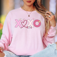 "XOXO Nurse" | Modern Playful Unisex Adult Long Sleeve T-Shirt | Healthcare Lifestyle