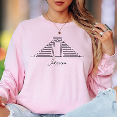 "Mexico" | Minimal One Line Art Unisex Adult Long Sleeve T-Shirt | Travel & Culture Lifestyle
