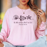 "Be Still and Know That I Am God" | Nature Inspired Unisex Adult Long Sleeve T-Shirt | Peaceful Lifestyle
