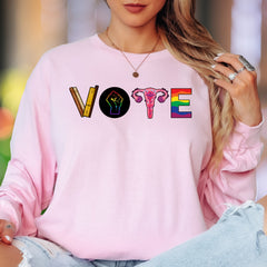 "VOTE" | Bold Activism Unisex Adult Long Sleeve T-Shirt | Empowered Lifestyle