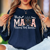 "This Mama Loves Her Boos" | Halloween Spooky Unisex Adult Long Sleeve T-Shirt | Festive Mommy Lifestyle