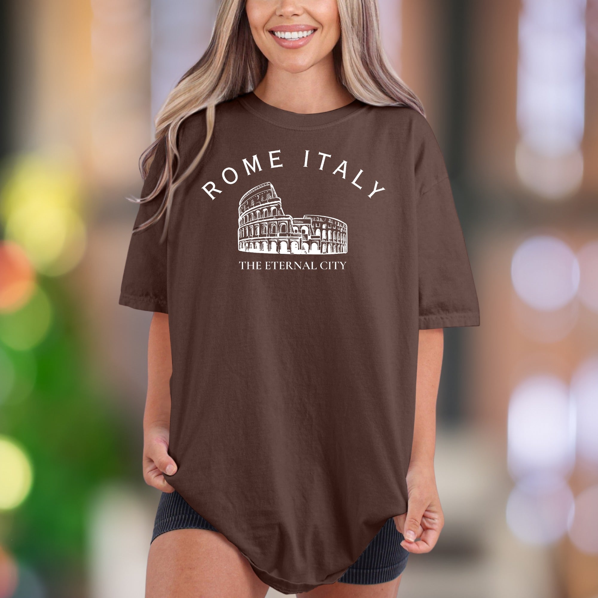 "ROME ITALY The Eternal City" | Comfort Colors Unisex Adult T-Shirt | Vintage Travel Enthusiast Tee