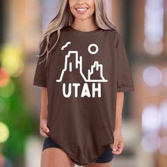 "UTAH" | Comfort Colors Unisex Adult T-Shirt | Minimal Nature Landscape