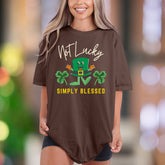 "Not Lucky Simply Blessed" | Comfort Colors Unisex Adult T-Shirt | Humorous Blessed Style