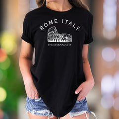 "Rome Italy The Eternal City" | Vintage Colosseum Unisex Adult T-Shirt | Travel Lifestyle