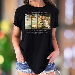 "THE BIRTH OF VENUS" | Art History Graphic Unisex Adult T-Shirt | Renaissance Masterpiece