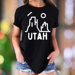 "UTAH" | Minimal Nature Outline Unisex Adult T-Shirt | Travel & Adventure