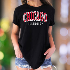 "CHICAGO ILLINOIS" | Bold City Typography Unisex Adult T-Shirt | Local Pride Apparel