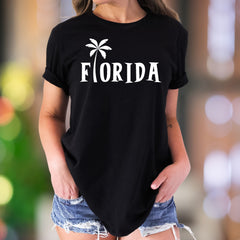 "Florida" | Palm Tree Typography Unisex Adult T-Shirt | Tropical Lifestyle