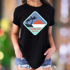 "Cancun Mexico" | Retro Travel Graphic Unisex Adult T-Shirt | Vacation Lifestyle