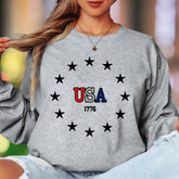 "USA 1776" | Patriot Stars Unisex Adult Long Sleeve T-Shirt | American Pride