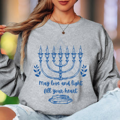 "May Love and Light Fill Your Heart" | Inspirational Illustration Unisex Adult Long Sleeve T-Shirt | Heartfelt Gifting