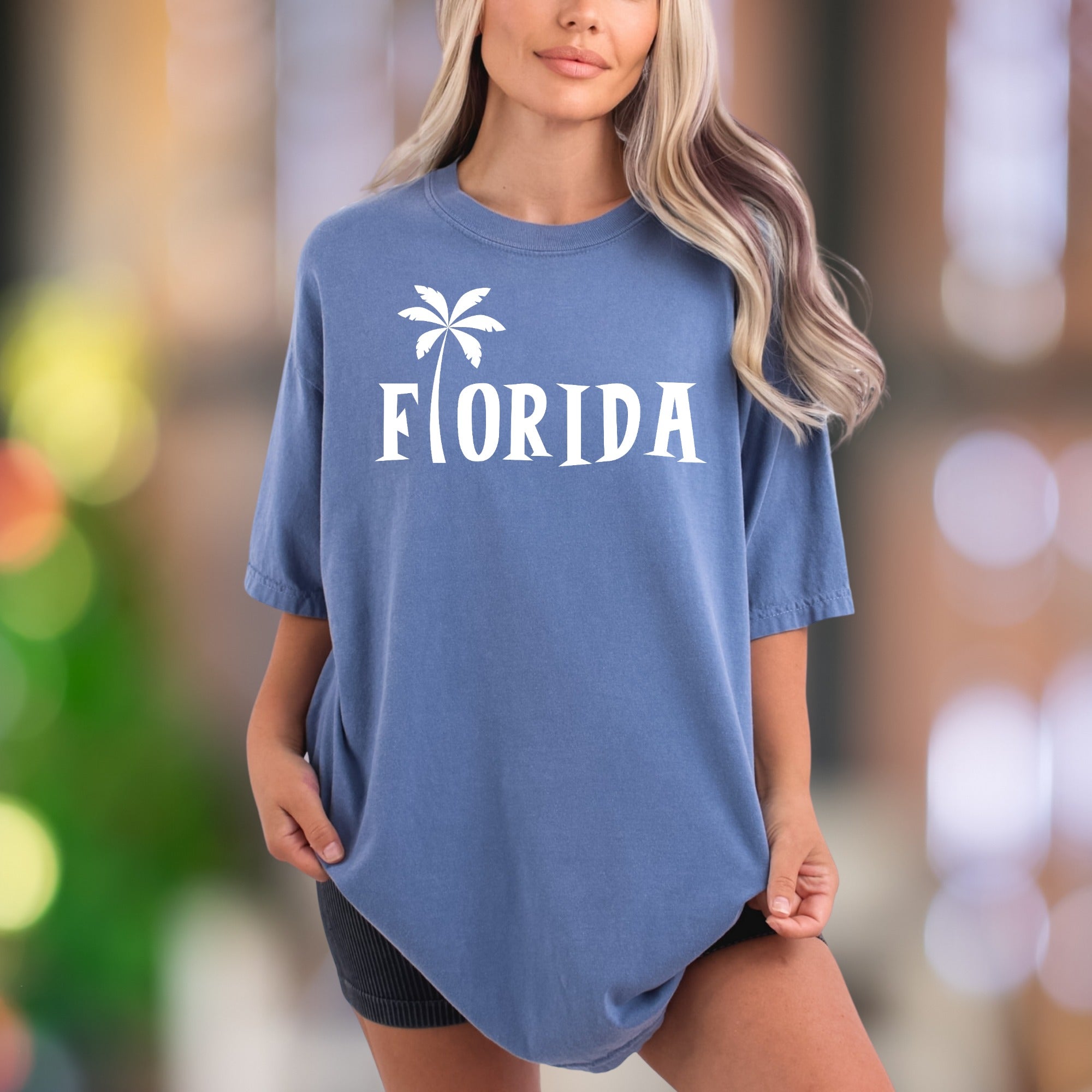 "Florida" | Comfort Colors Unisex Adult T-Shirt | Tropical Lifestyle Tee