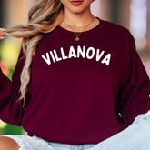 "Villanova" | Collegiate Typography Unisex Adult Long Sleeve T-Shirt | Academic Pride Apparel