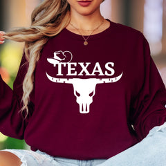 "TEXAS" | Western Graphic Unisex Adult Long Sleeve T-Shirt | Lone Star Lifestyle