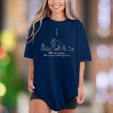 "A thrill of hope, the weary world rejoices" | Comfort Colors Unisex Adult T-Shirt | Minimal Nativity Scene