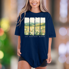 "Let Kindness Bloom" | Comfort Colors Unisex Adult T-Shirt | Nature-Inspired Motivational Tee