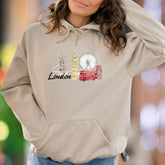 "London" | Watercolor Cityscape Unisex Adult Hoodie | Travel Lover Lifestyle