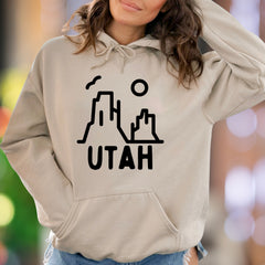 "Utah Scenic Graphic" | Nature Minimalist Unisex Adult Hoodie | Outdoor Lifestyle
