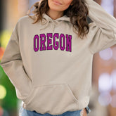 "OREGON" | Retro Block Letter Unisex Adult Hoodie | State Pride Apparel