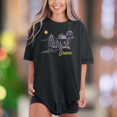 Greece Sketch Outline | Comfort Colors Unisex Adult T-Shirt | Travel Souvenir Style