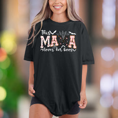 "This Mama Loves Her Boos" | Comfort Colors Unisex Adult T-Shirt | Spooky Mama Fun