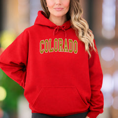 "COLORADO" | Collegiate Typography Unisex Adult Hoodie | State Pride Apparel