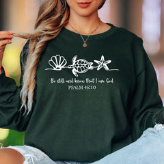 "Be Still and Know That I Am God" | Nature Inspired Unisex Adult Long Sleeve T-Shirt | Peaceful Lifestyle