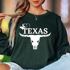 "TEXAS" | Western Graphic Unisex Adult Long Sleeve T-Shirt | Lone Star Lifestyle
