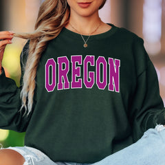 "OREGON" | Bold Typography Unisex Adult Long Sleeve T-Shirt | Regional Pride Apparel
