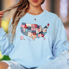 “Empowered Capable Brave Free Loved Strong Precious Victorious Redeemed Important Bold” | Vintage Patchwork Unisex Adult Long Sleeve T-Shirt | Faith-Inspired Lifestyle