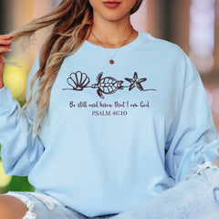 "Be Still and Know That I Am God" | Nature Inspired Unisex Adult Long Sleeve T-Shirt | Peaceful Lifestyle