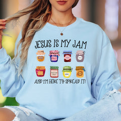 "Jesus Is My Jam" | Faith-Inspired Typography Unisex Adult Long Sleeve T-Shirt | Christian Lifestyle