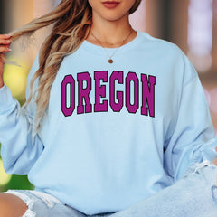 "OREGON" | Bold Typography Unisex Adult Long Sleeve T-Shirt | Regional Pride Apparel