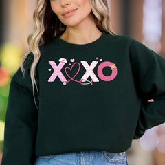 "XOXO Nurse" | Valentines Medical Graphic Unisex Adult Sweatshirt | Healthcare Appreciation