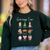 "God Says I Am" | Whimsical Holiday Unisex Adult Sweatshirt | Inspirational Lifestyle