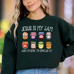 "Jesus Is My Jam" | Whimsical Graphic Unisex Adult Sweatshirt | Faith-Inspired Lifestyle