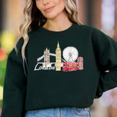 "London" | Watercolor Cityscape Unisex Adult Sweatshirt | Travel & Lifestyle