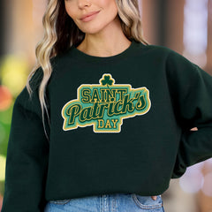 "Saint Patrick's Day" | Retro Typography Unisex Adult Sweatshirt | Festive Holiday Apparel