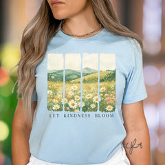 "Let Kindness Bloom" | Nature Landscape Unisex Adult T-Shirt | Gentle Lifestyle