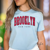 "BROOKLYN NEW YORK" | Bold Arch College Typography Unisex Adult T-Shirt | City Streetwear