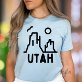 "UTAH" | Minimal Nature Graphic Unisex Adult T-Shirt | Travel & Adventure Lifestyle