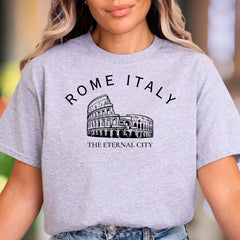 "Rome Italy The Eternal City" | Vintage Colosseum Unisex Adult T-Shirt | Travel Lifestyle