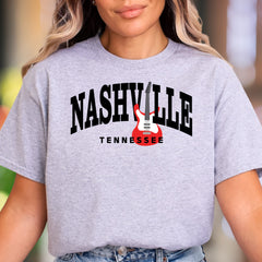 "NASHVILLE TENNESSEE" | Bold Graphic Unisex Adult T-Shirt | Music City Lifestyle