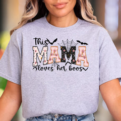 "This Mama Loves Her Boos" | Halloween Graphic Unisex Adult T-Shirt | Funny Lifestyle